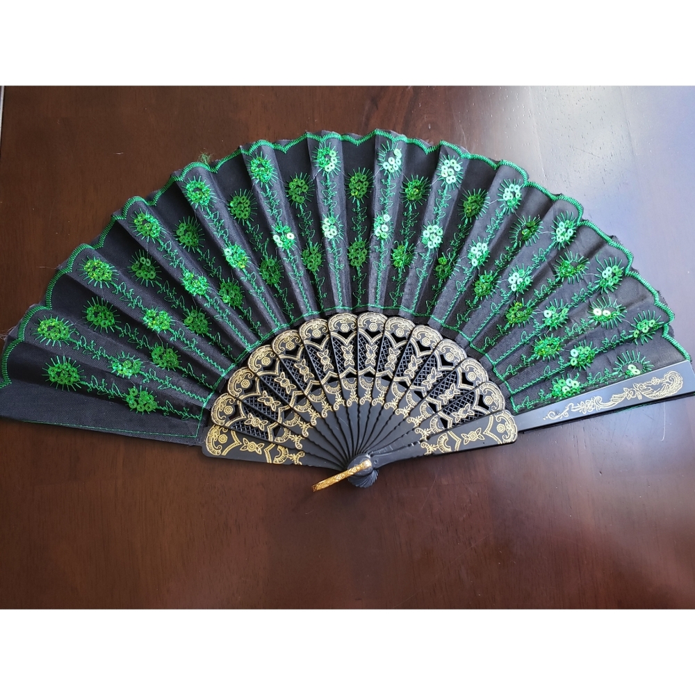 Green Japanese Fan